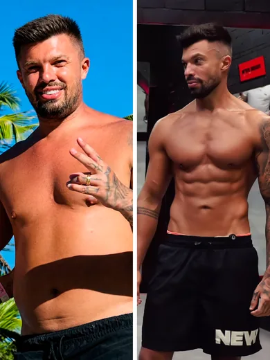 Antes e depois de Serginho com o Método Linares